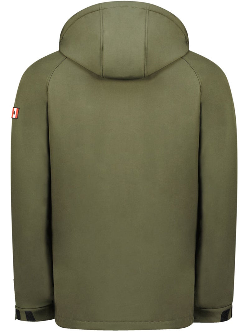 Veste softshell à capuche réglable takiteak – canadian peak Kaki - Kiabi