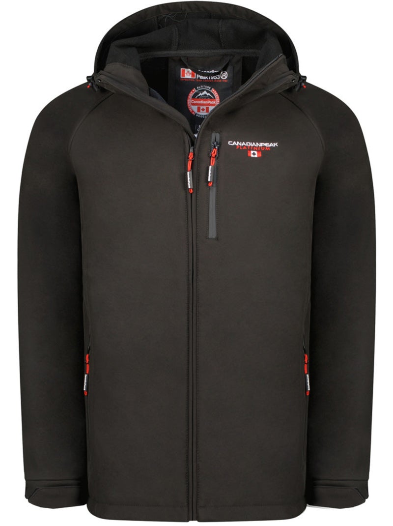 Veste softshell à capuche réglable takiteak – canadian peak Noir - Kiabi