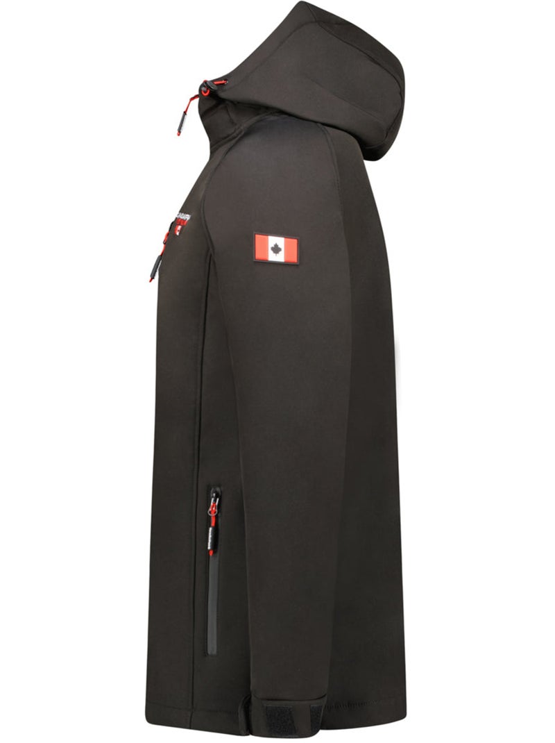 Veste softshell à capuche réglable takiteak – canadian peak Noir - Kiabi