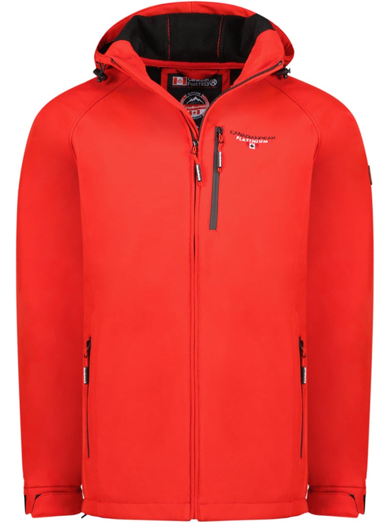 Veste softshell à capuche réglable takiteak – canadian peak Rouge - Kiabi