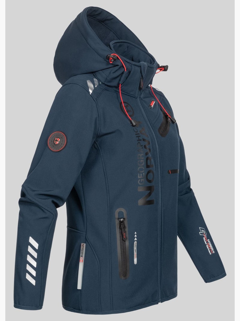 Veste softshell à capuche reine – geographical norway Bleu marine - Kiabi