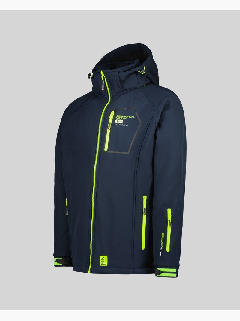 Veste softshell à capuche riziere – geographical norway Bleu marine - Kiabi