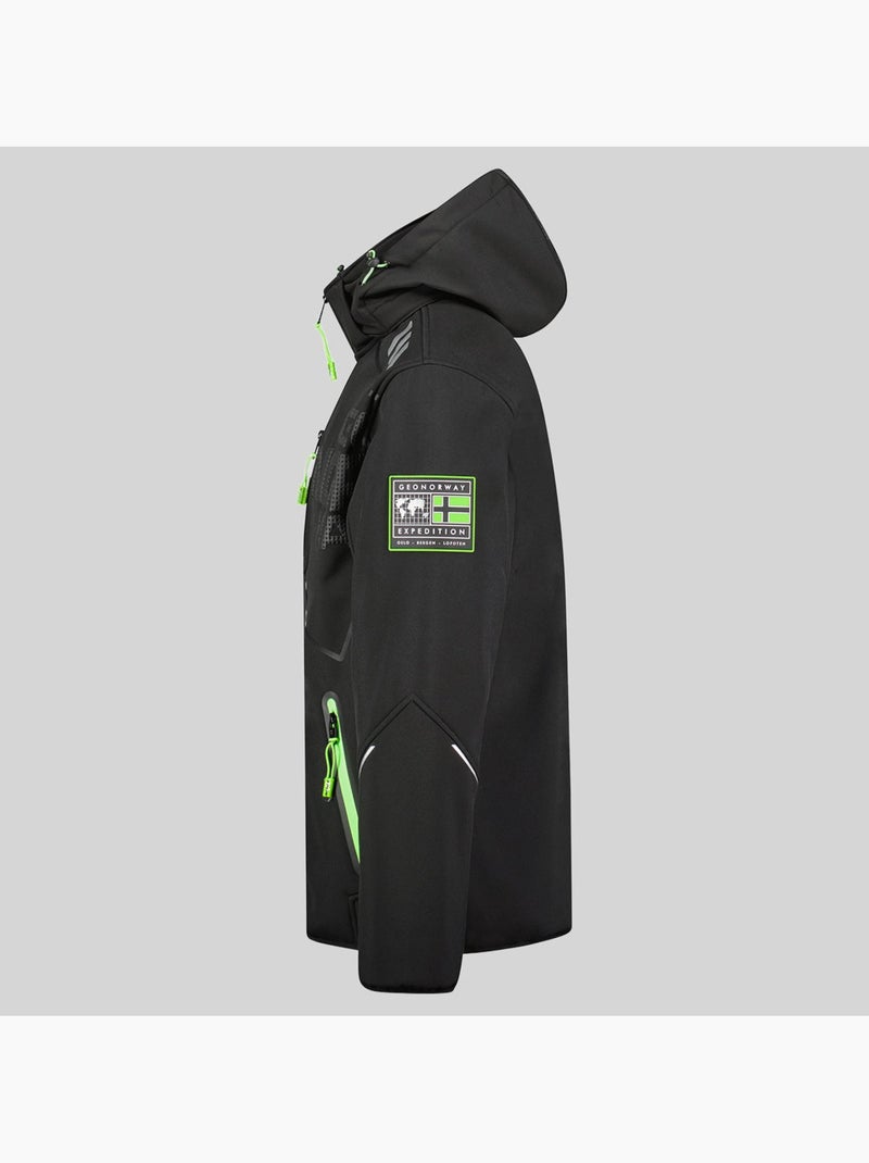 Veste softshell à capuche robin – geographical norway Noir - Kiabi