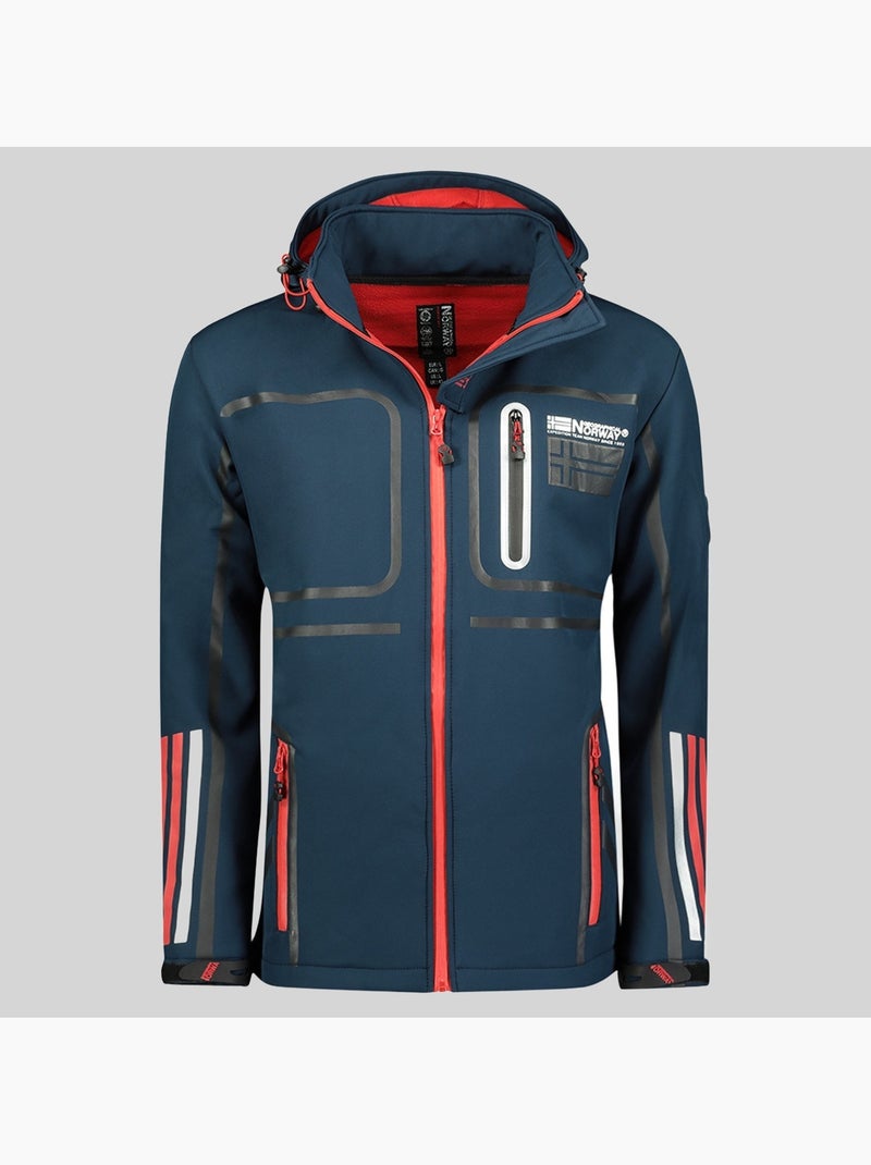 Veste softshell à capuche romano – geographical norway Bleu marine - Kiabi