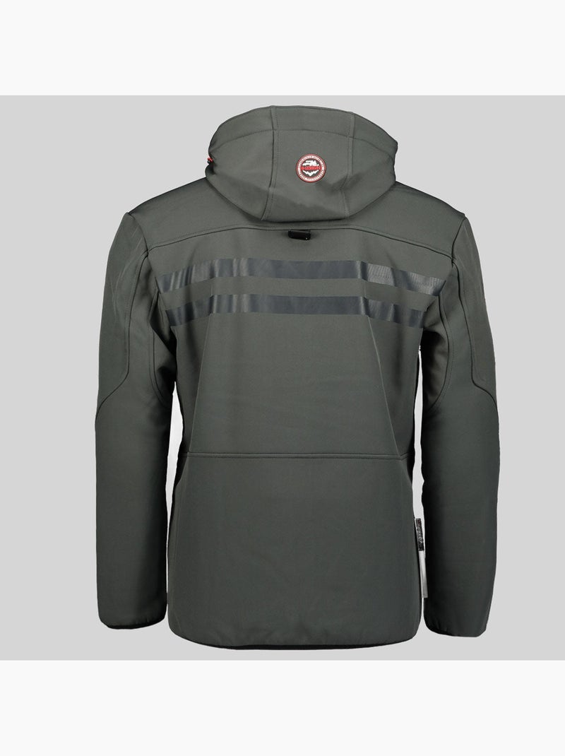 Veste softshell à capuche royaute dark – geographical norway Gris Noir - Kiabi