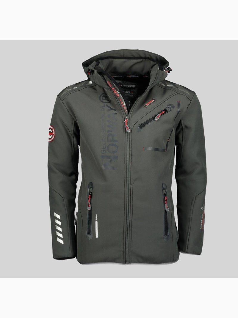 Veste softshell à capuche royaute dark – geographical norway Gris Noir - Kiabi
