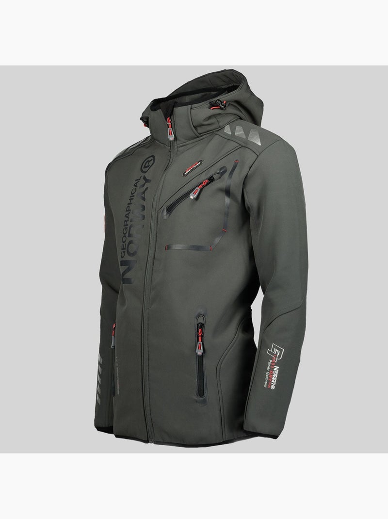 Veste softshell à capuche royaute dark – geographical norway Gris Noir - Kiabi