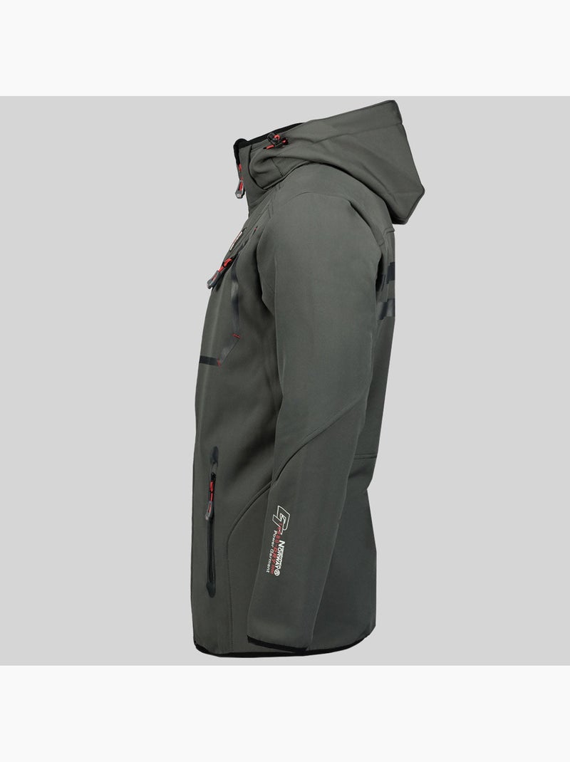 Veste softshell à capuche royaute dark – geographical norway Gris Noir - Kiabi