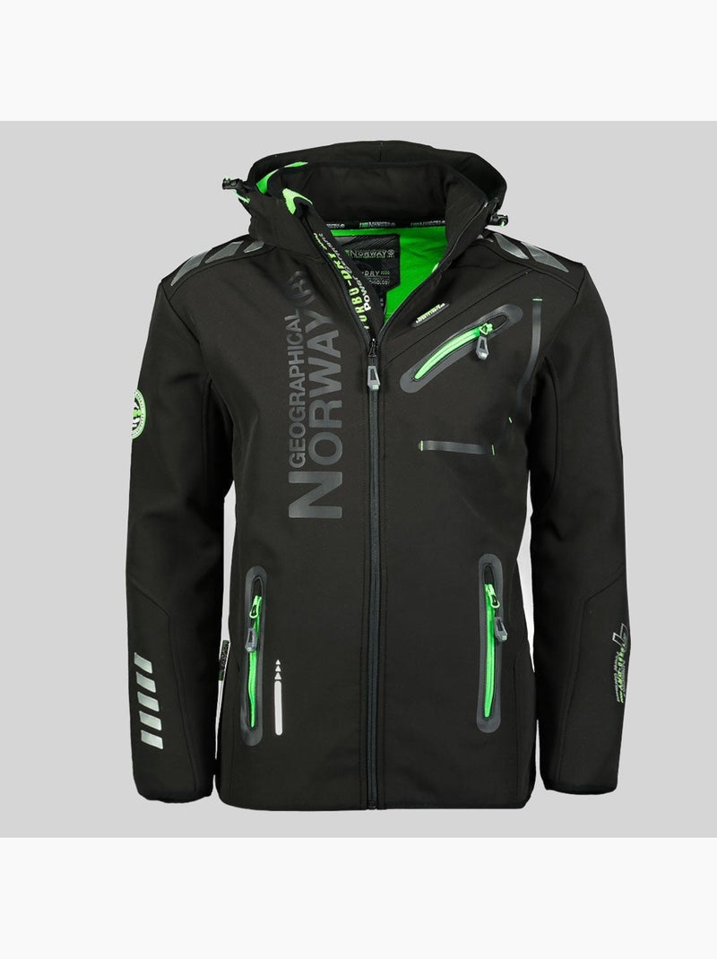 Veste softshell à capuche royaute dark – geographical norway Noir Vert - Kiabi