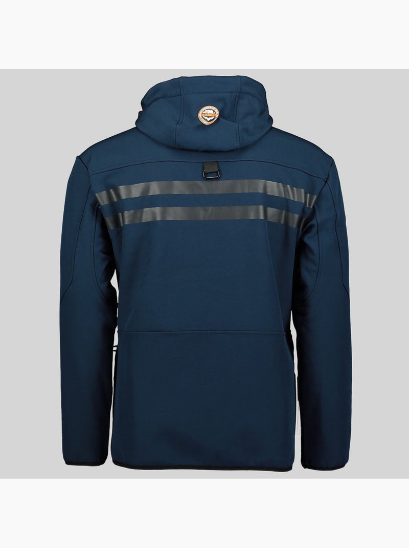 Veste softshell à capuche royaute – geographical norway Bleu marine/Orange fluo - Kiabi