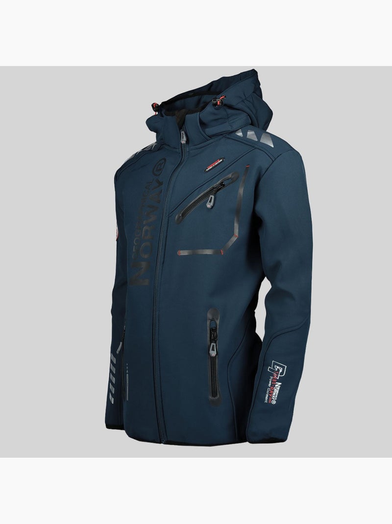 Veste softshell à capuche royaute – geographical norway Bleu Noir Bleu - Kiabi