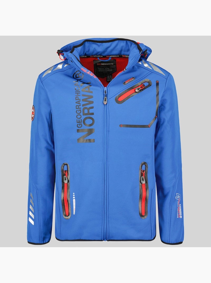 Veste softshell à capuche royaute – geographical norway Bleu Rouge - Kiabi