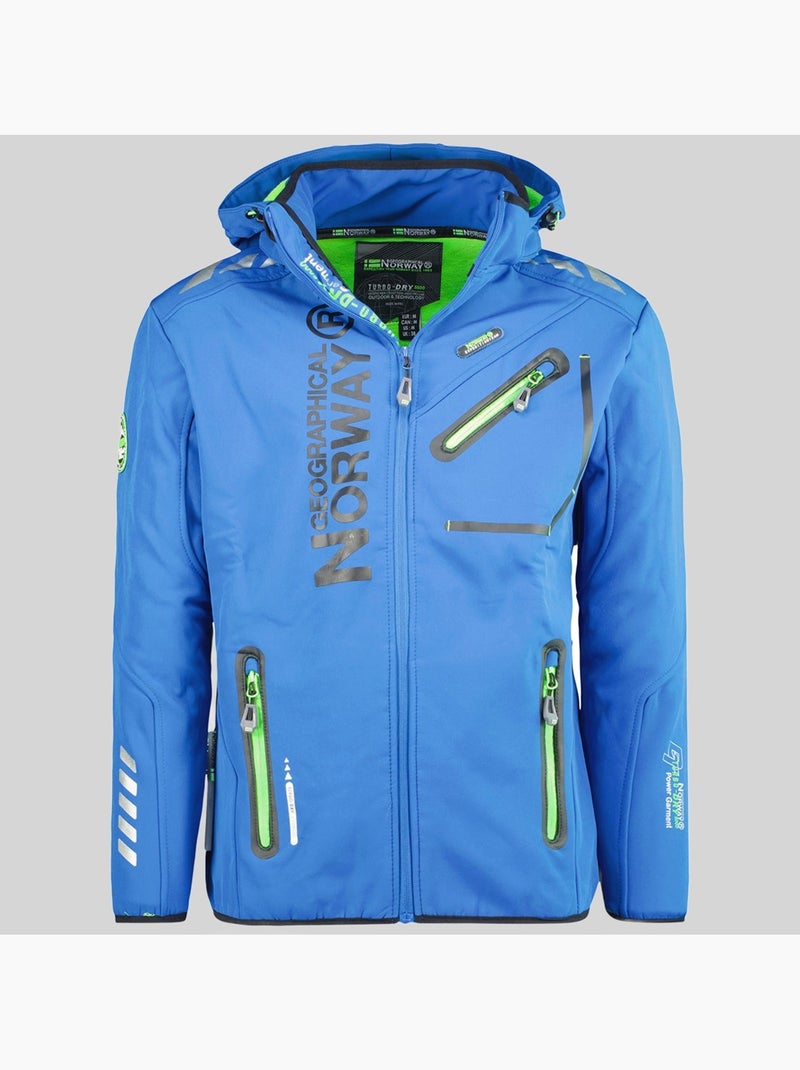 Veste softshell à capuche royaute – geographical norway Bleu Vert - Kiabi
