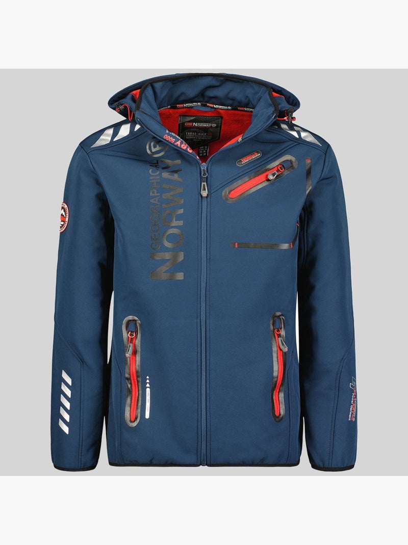 Veste softshell à capuche royaute – geographical norway Marine/Rouge - Kiabi