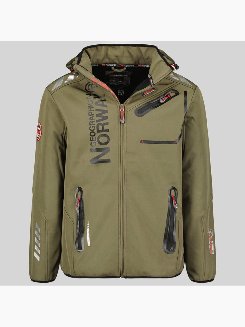 Veste softshell à capuche royaute – geographical norway Noir Kaki - Kiabi