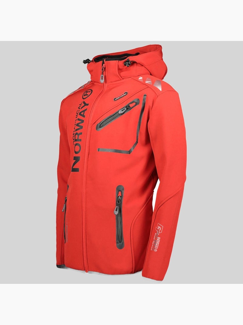 Veste softshell à capuche royaute – geographical norway Noir Rouge - Kiabi