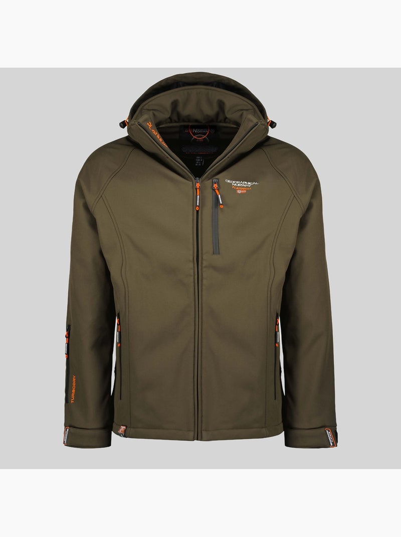 Veste softshell à capuche taboo – geographical norway Kaki - Kiabi