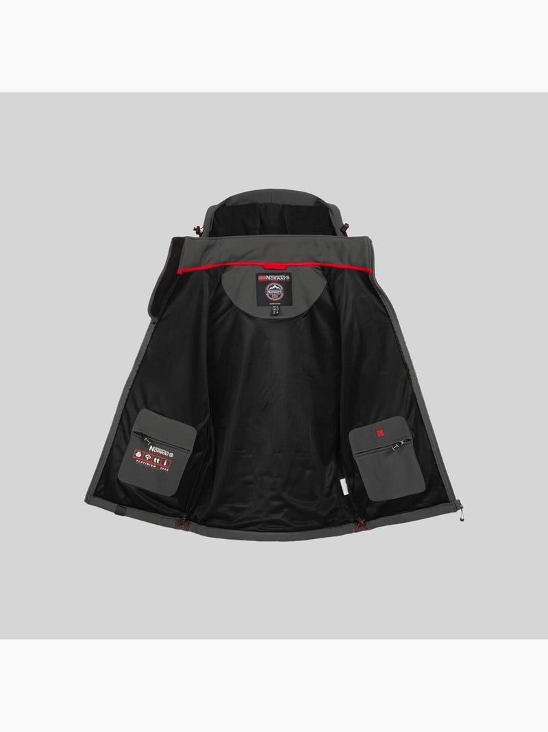 Veste softshell à capuche tacebook – geographical norway Bleu roi - Kiabi