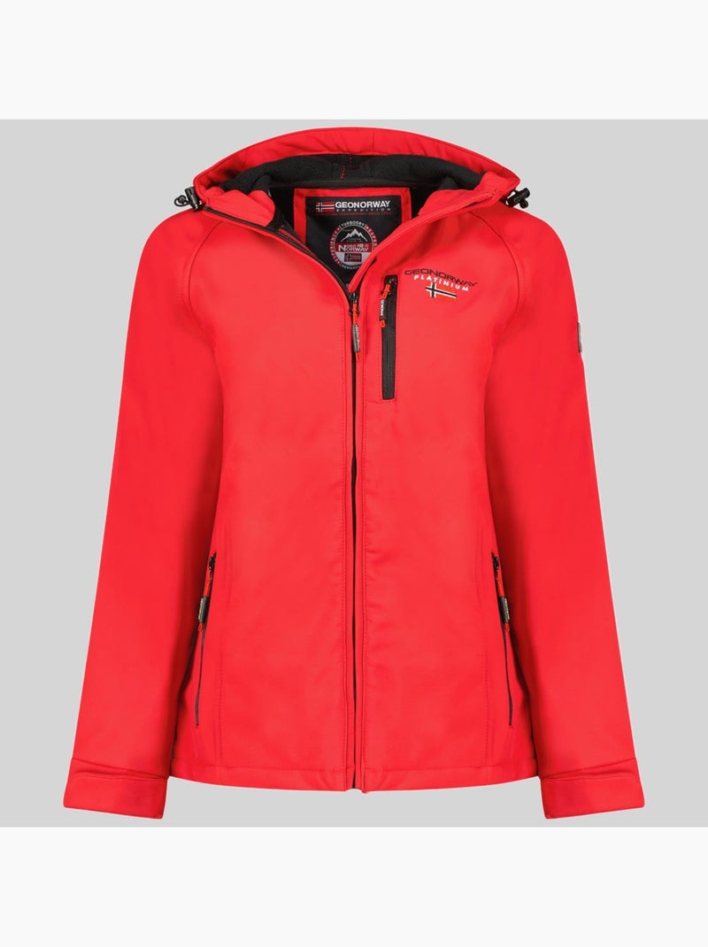 Veste softshell à capuche tacer – geographical norway Rouge - Kiabi