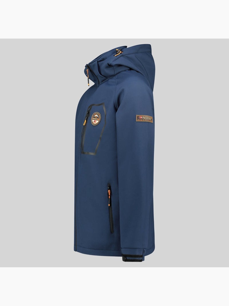Veste softshell à capuche takable – geographical norway Bleu marine - Kiabi