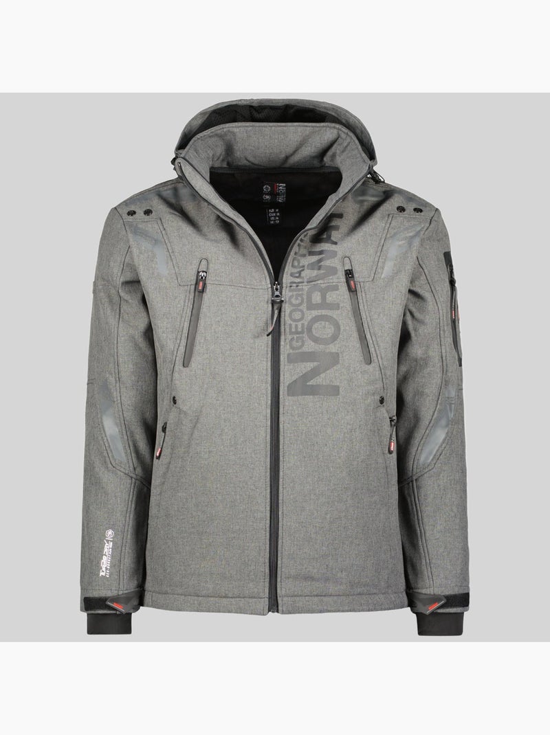 Veste softshell à capuche talentueux – geographical norway Bleu marine - Kiabi