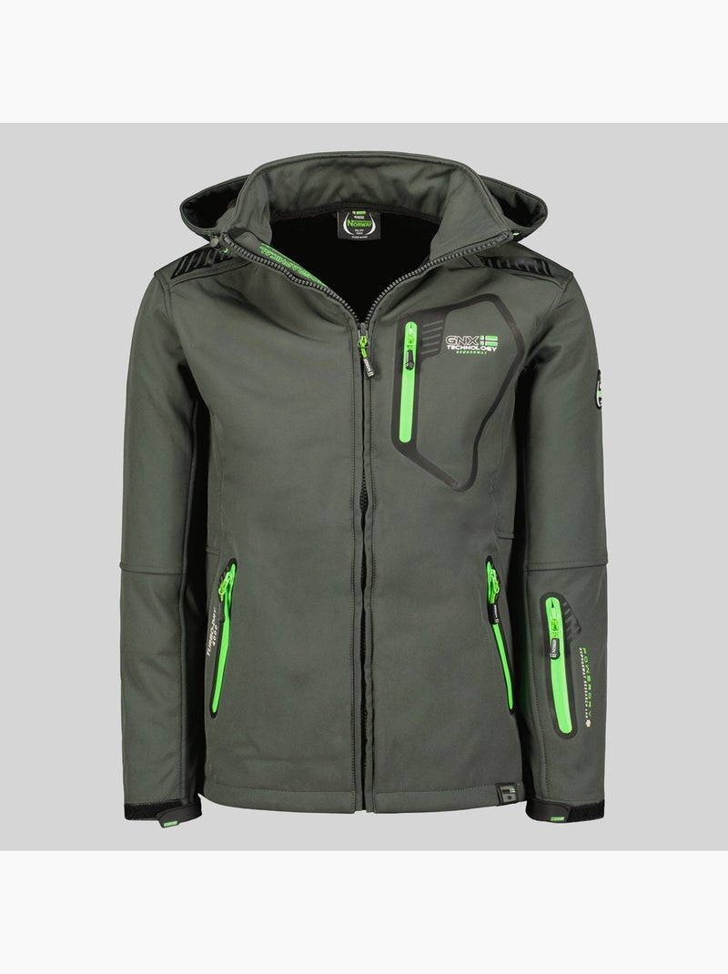 Veste softshell à capuche tanada – geographical norway Gris foncé - Kiabi