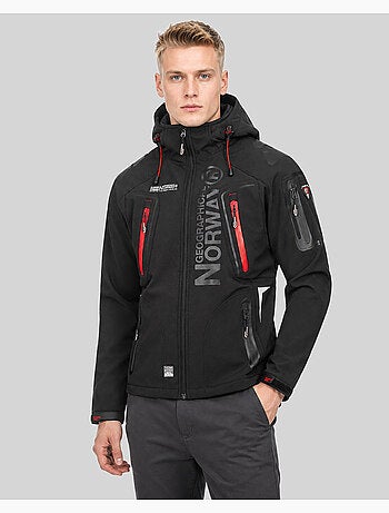 Veste softshell à capuche techno dark – geographical norway