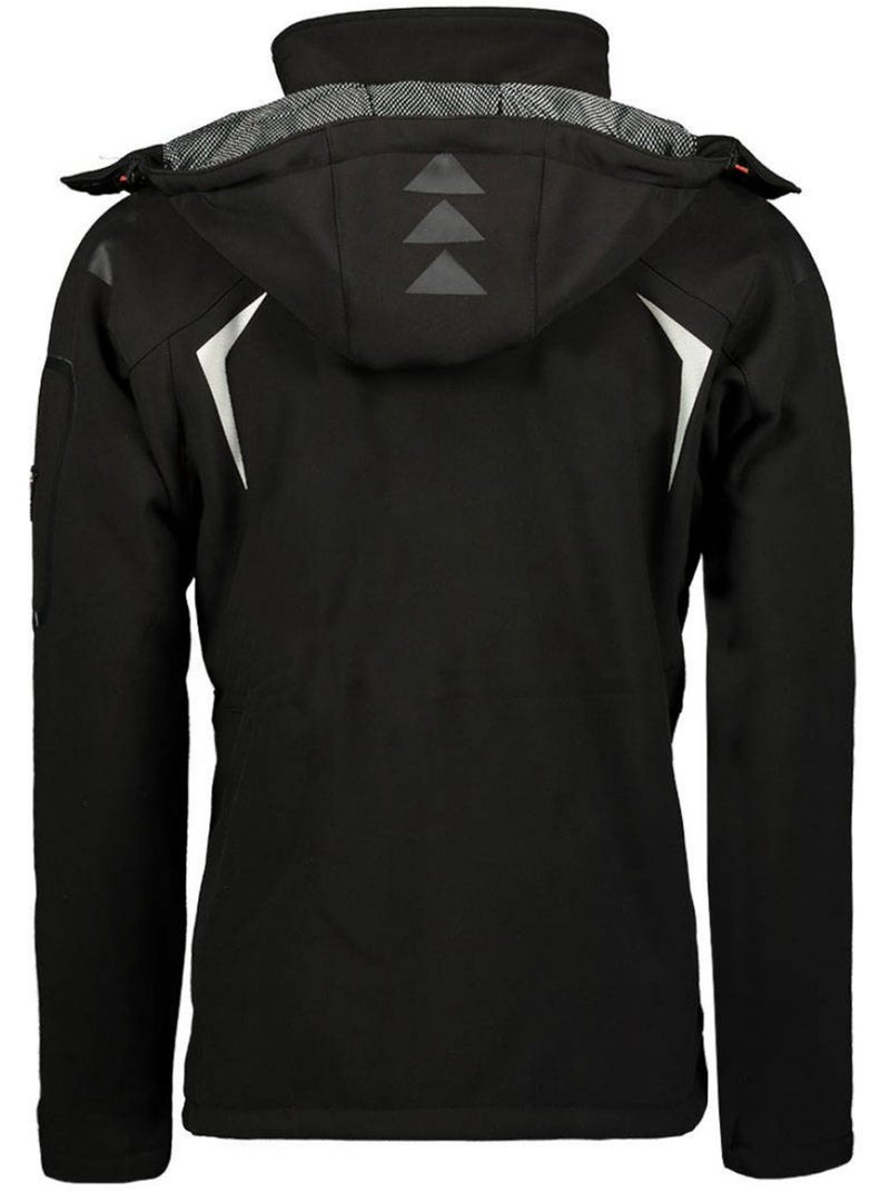 Veste softshell à capuche techno dark – geographical norway Noir Rouge - Kiabi