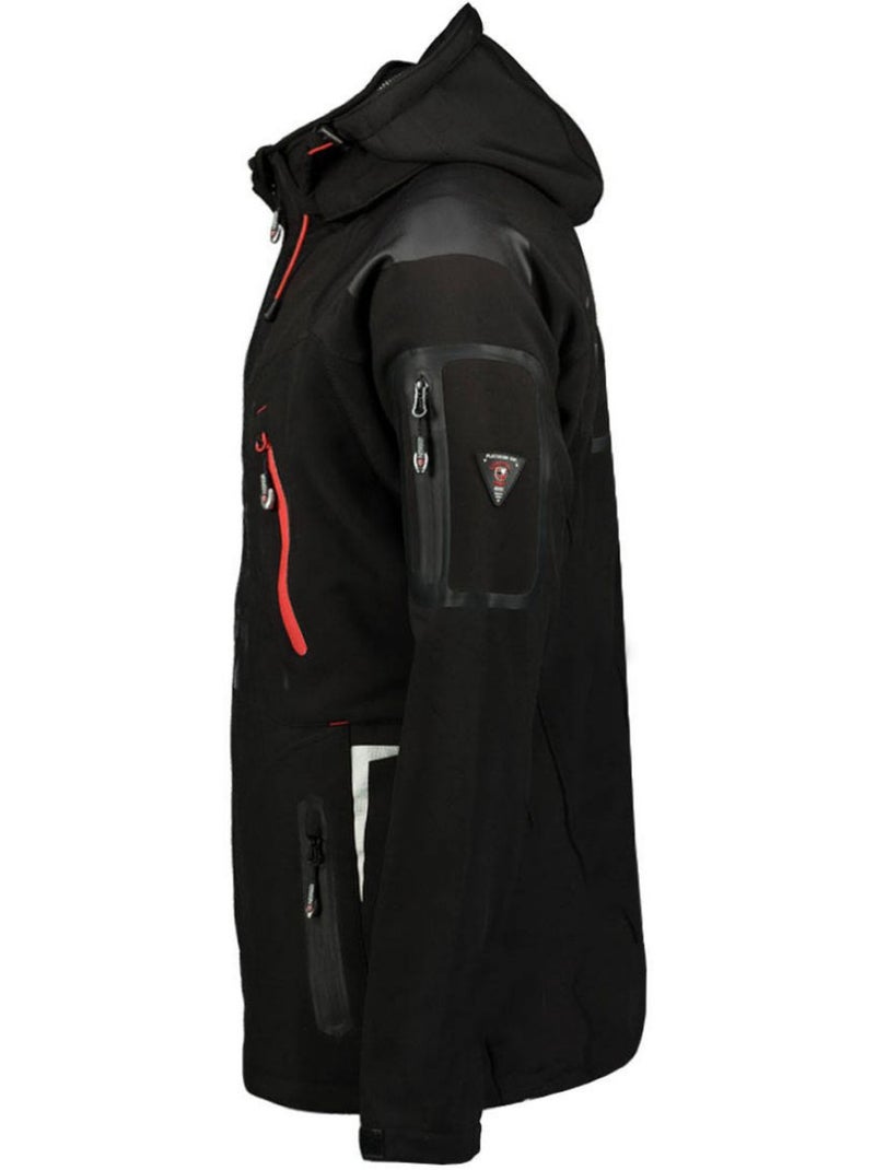 Veste softshell à capuche techno dark – geographical norway Noir Rouge - Kiabi
