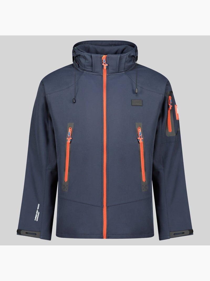 Veste softshell à capuche tezip – geographical norway Bleu marine - Kiabi
