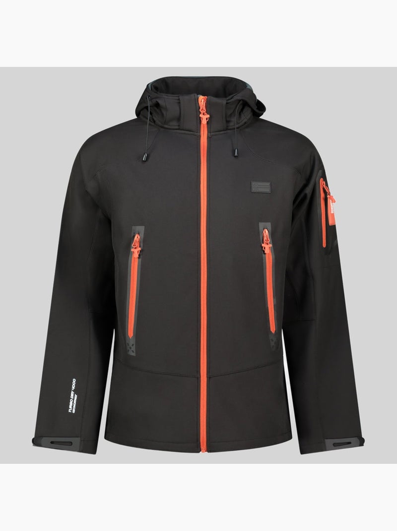 Veste softshell à capuche tezip – geographical norway Noir - Kiabi
