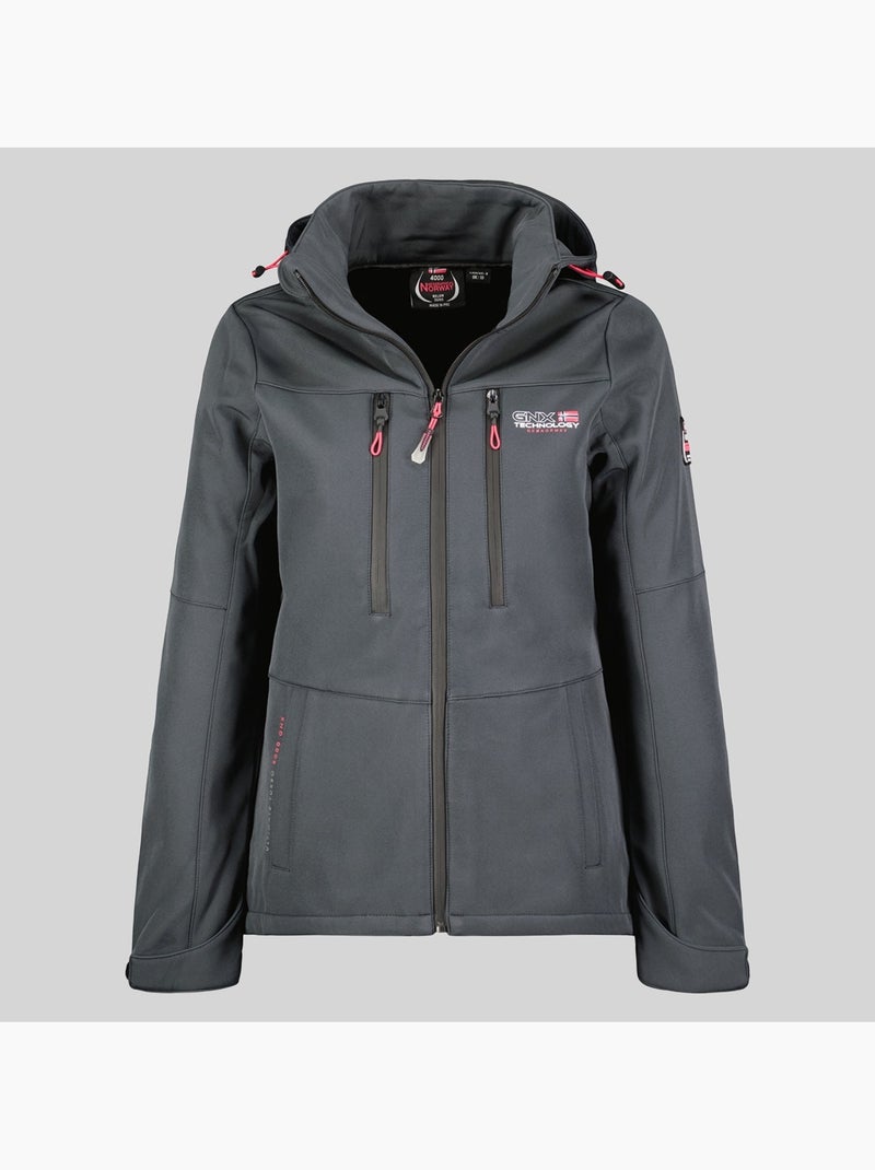 Veste softshell à capuche timmex – geographical norway Gris foncé - Kiabi