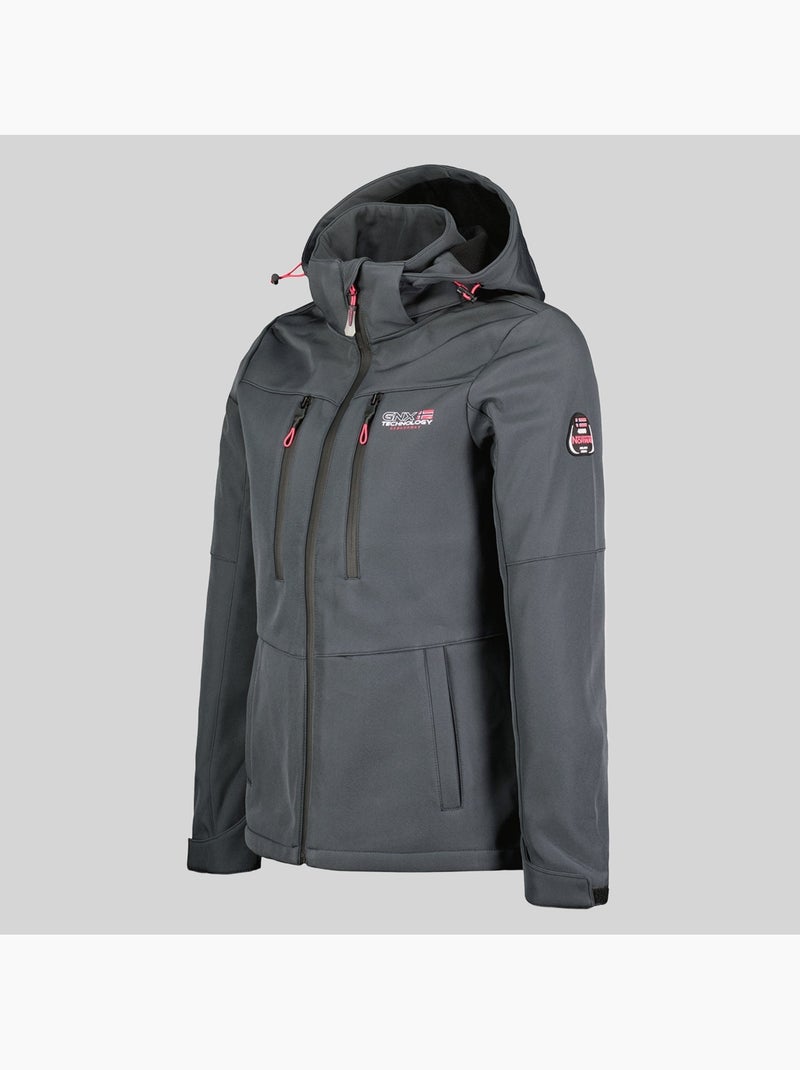 Veste softshell à capuche timmex – geographical norway Gris foncé - Kiabi