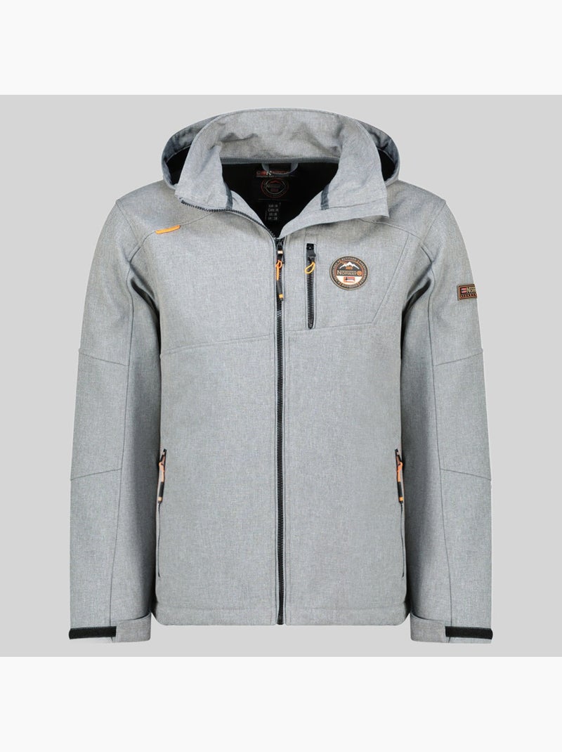 Veste softshell à capuche tolympia – geographical norway Gris clair - Kiabi
