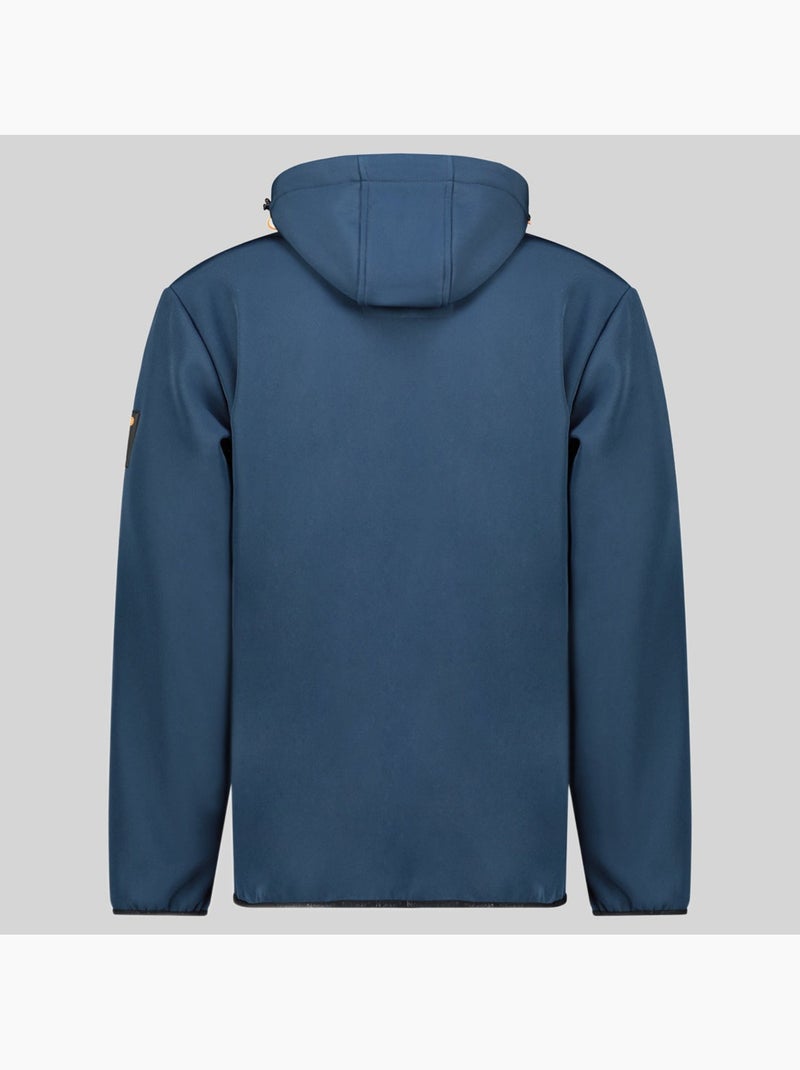 Veste softshell à capuche toxique – geographical norway Bleu marine/Orange fluo - Kiabi