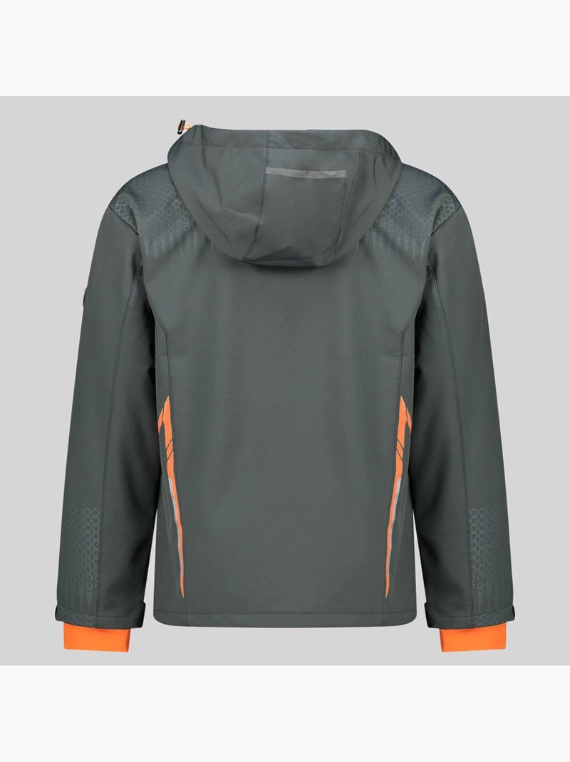 Veste softshell à capuche trelino – geographical norway Gris Orange - Kiabi