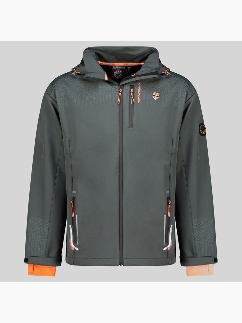 Veste softshell à capuche trelino – geographical norway Gris Orange - Kiabi