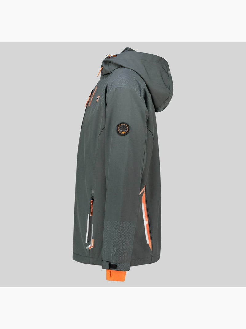 Veste softshell à capuche trelino – geographical norway Gris Orange - Kiabi