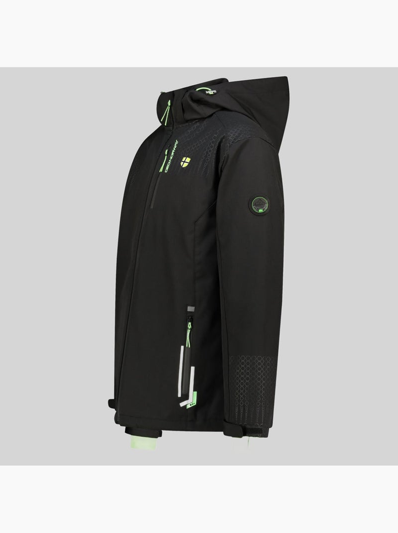 Veste softshell à capuche trelino – geographical norway Noir Vert - Kiabi