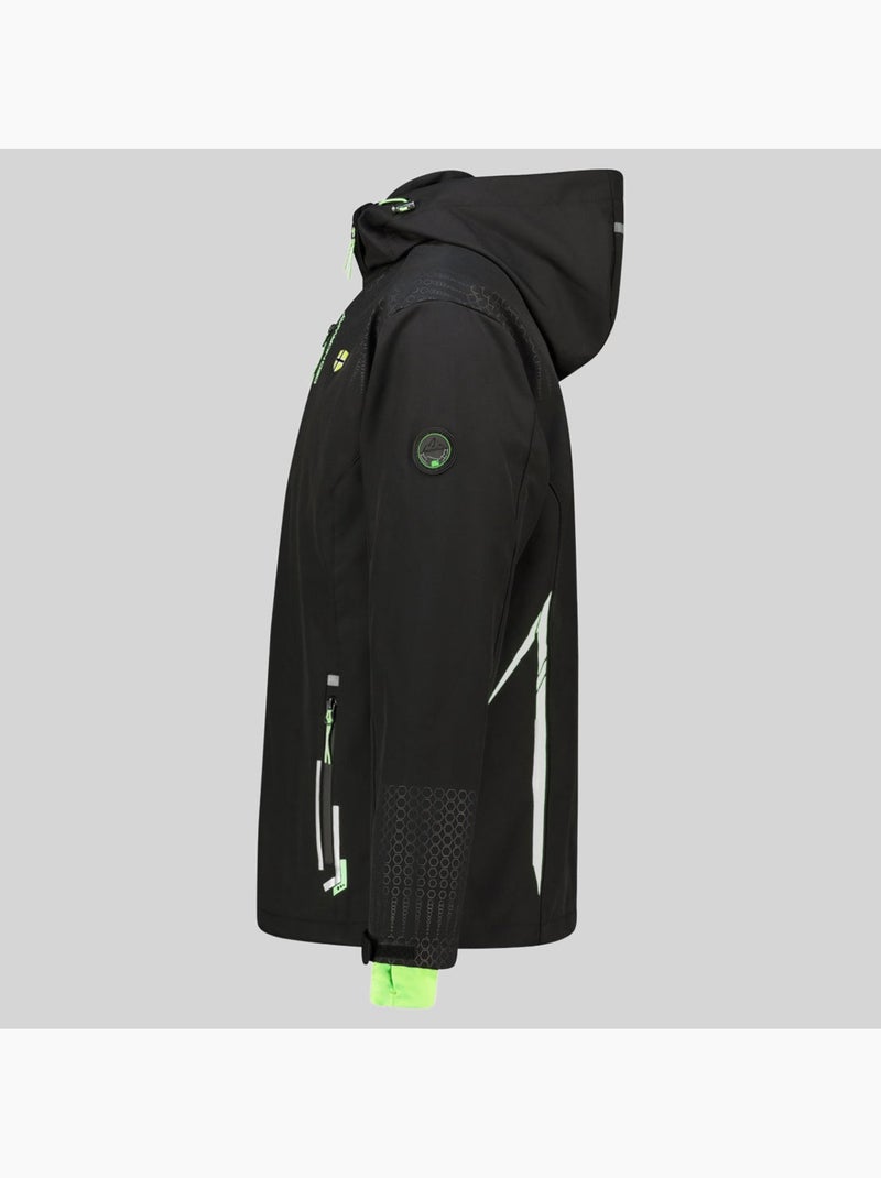 Veste softshell à capuche trelino – geographical norway Noir Vert - Kiabi