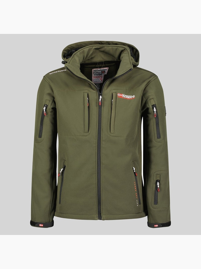 Veste softshell à capuche tunar – geographical norway Kaki - Kiabi