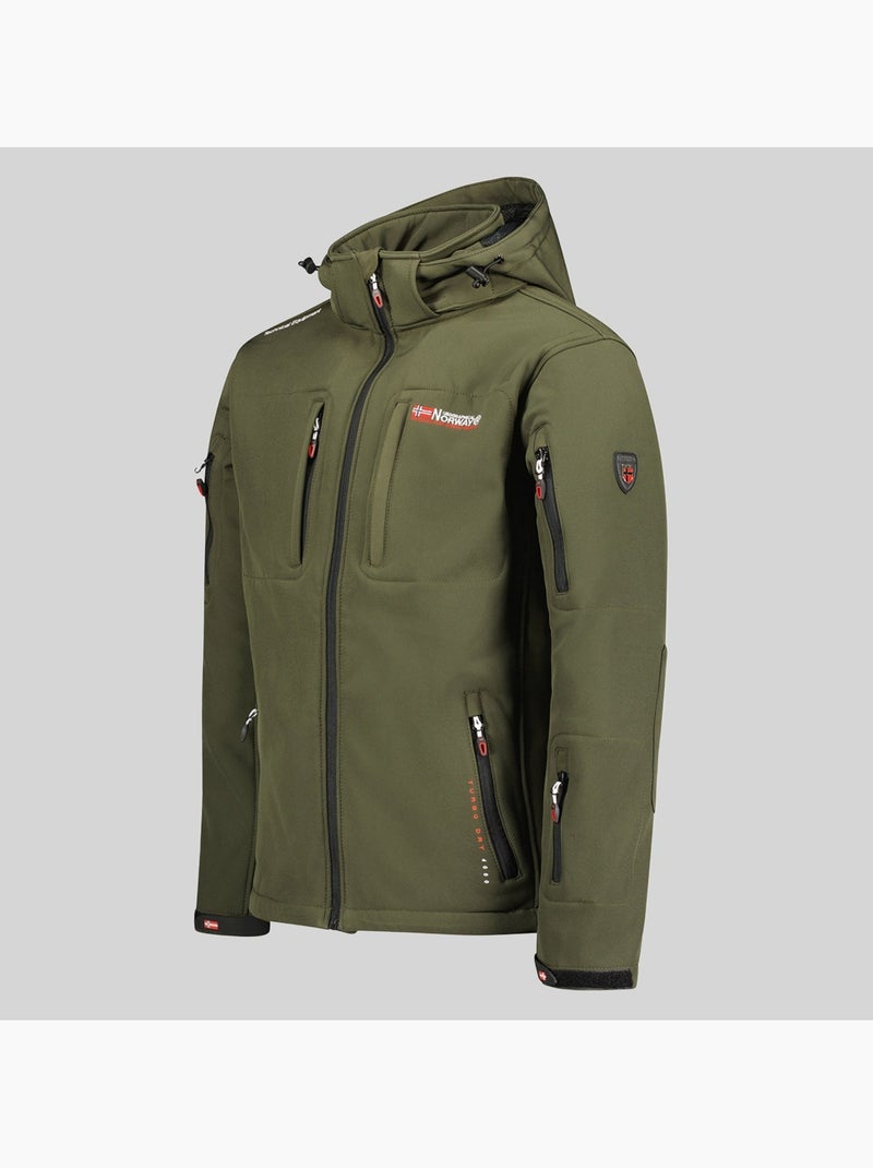 Veste softshell à capuche tunar – geographical norway Kaki - Kiabi