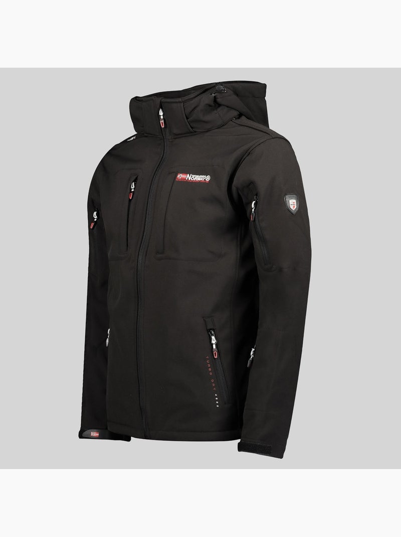 Veste softshell à capuche tunar – geographical norway Noir - Kiabi