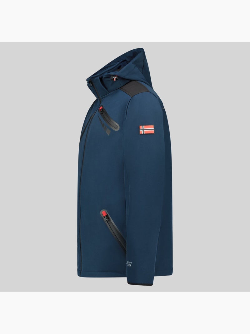 Veste softshell à capuche twopac – geographical norway Bleu marine - Kiabi
