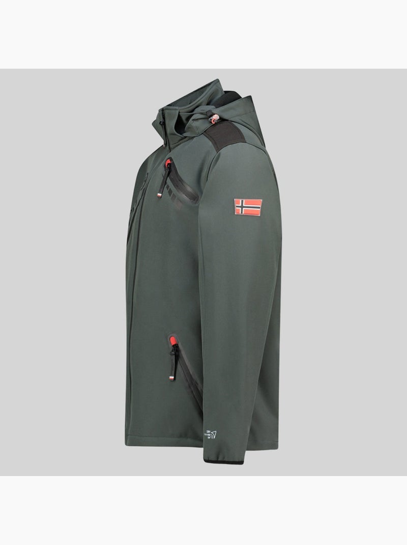 Veste softshell à capuche twopac – geographical norway Gris foncé - Kiabi