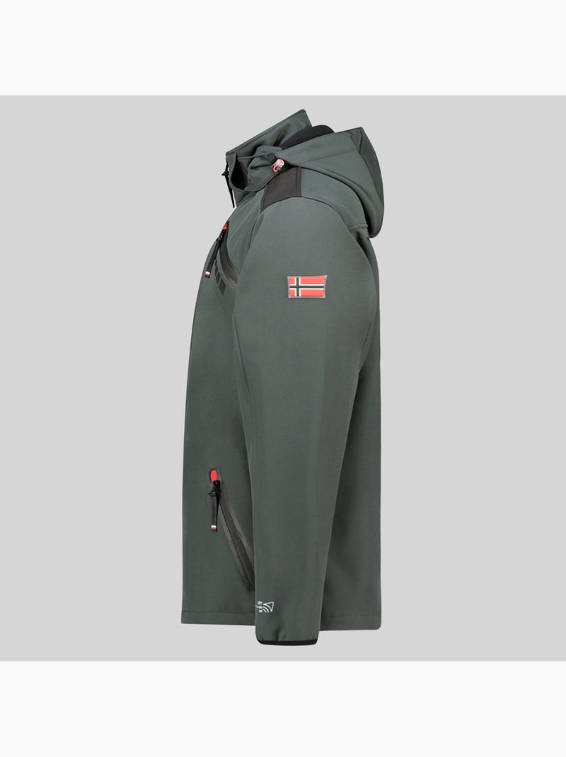 Veste softshell à capuche twopac – geographical norway Gris foncé - Kiabi