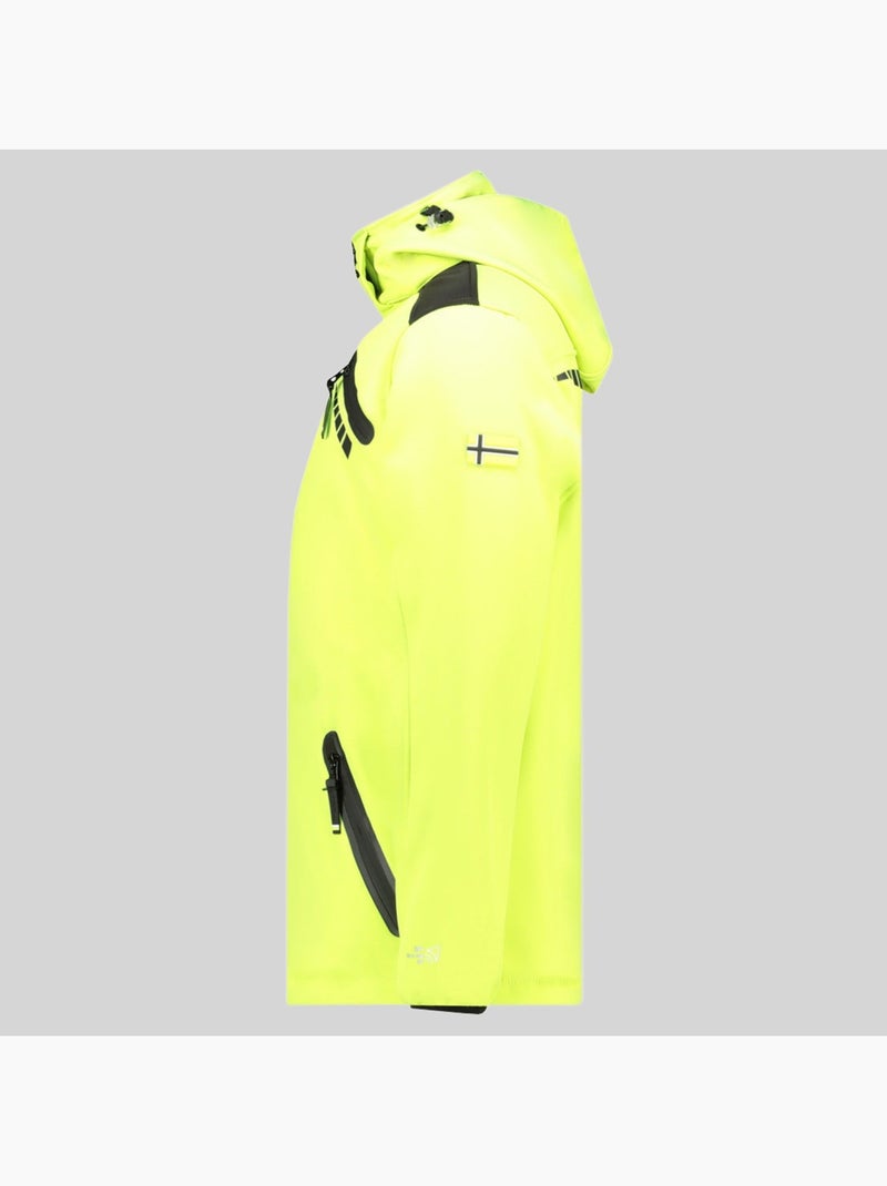 Veste softshell à capuche twopac – geographical norway Jaune fluo - Kiabi
