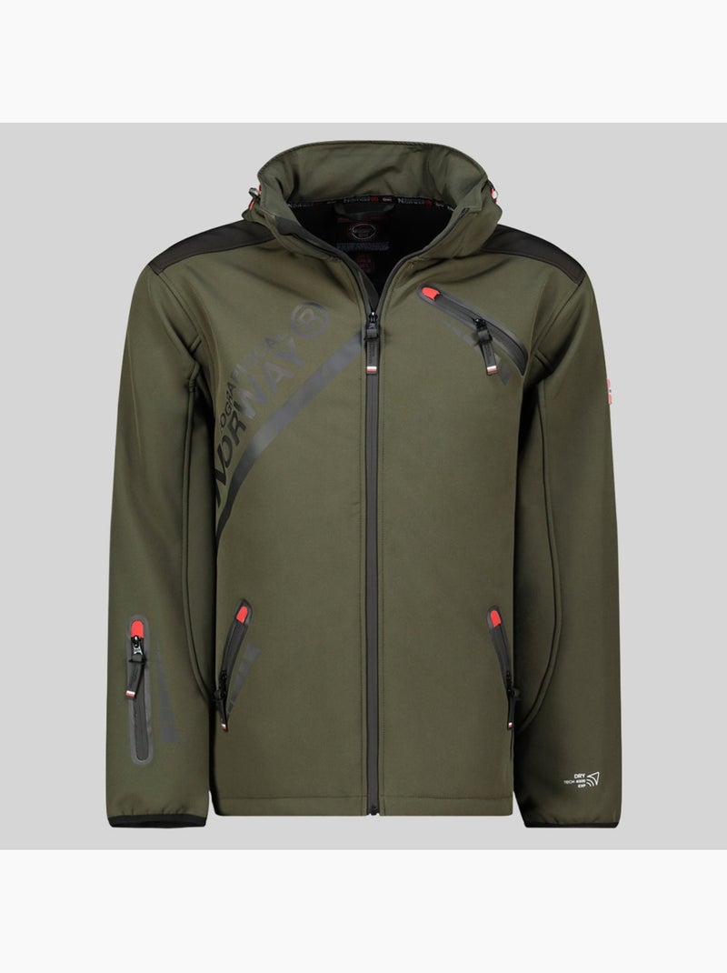 Veste softshell à capuche twopac – geographical norway Kaki - Kiabi