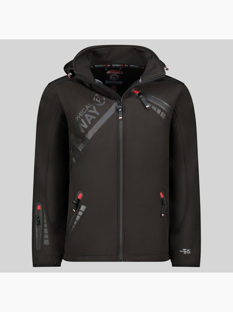 Veste softshell à capuche twopac – geographical norway Noir - Kiabi