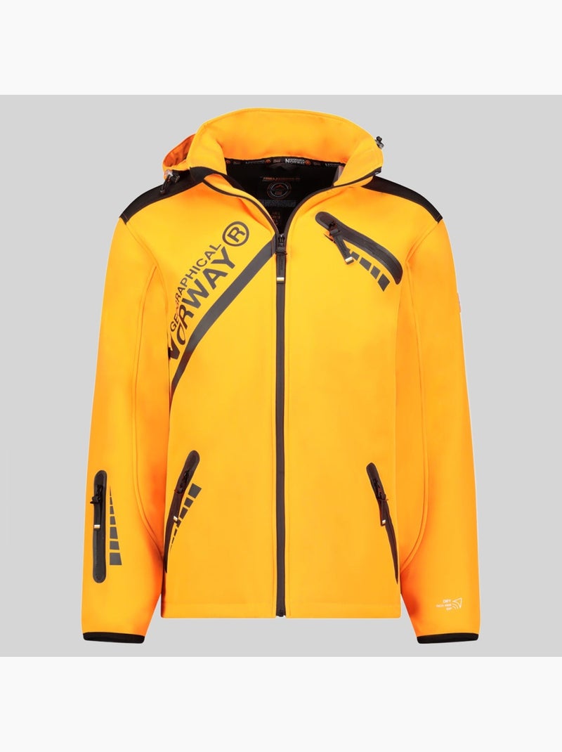 Veste softshell à capuche twopac – geographical norway Orange fluo - Kiabi